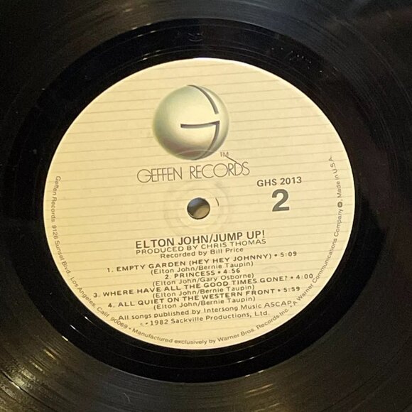 Elton John Jump Up! (Vinyl, 1982) Geffen GHS 2013 VG LP Record Album - Picture 11 of 12